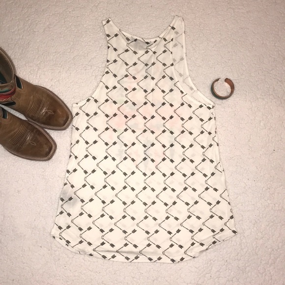 Rock&Roll Cowgirl Colorful Arrow Print Tank Medium - Picture 3 of 4